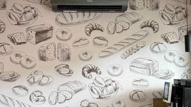 Klima Wandinnengerät in Schwarz Carbon Optik