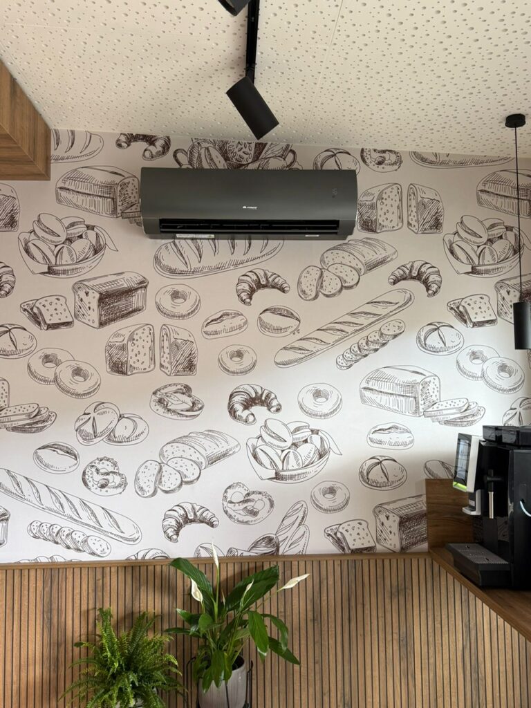 Klima Wandinnengerät in Schwarz Carbon Optik